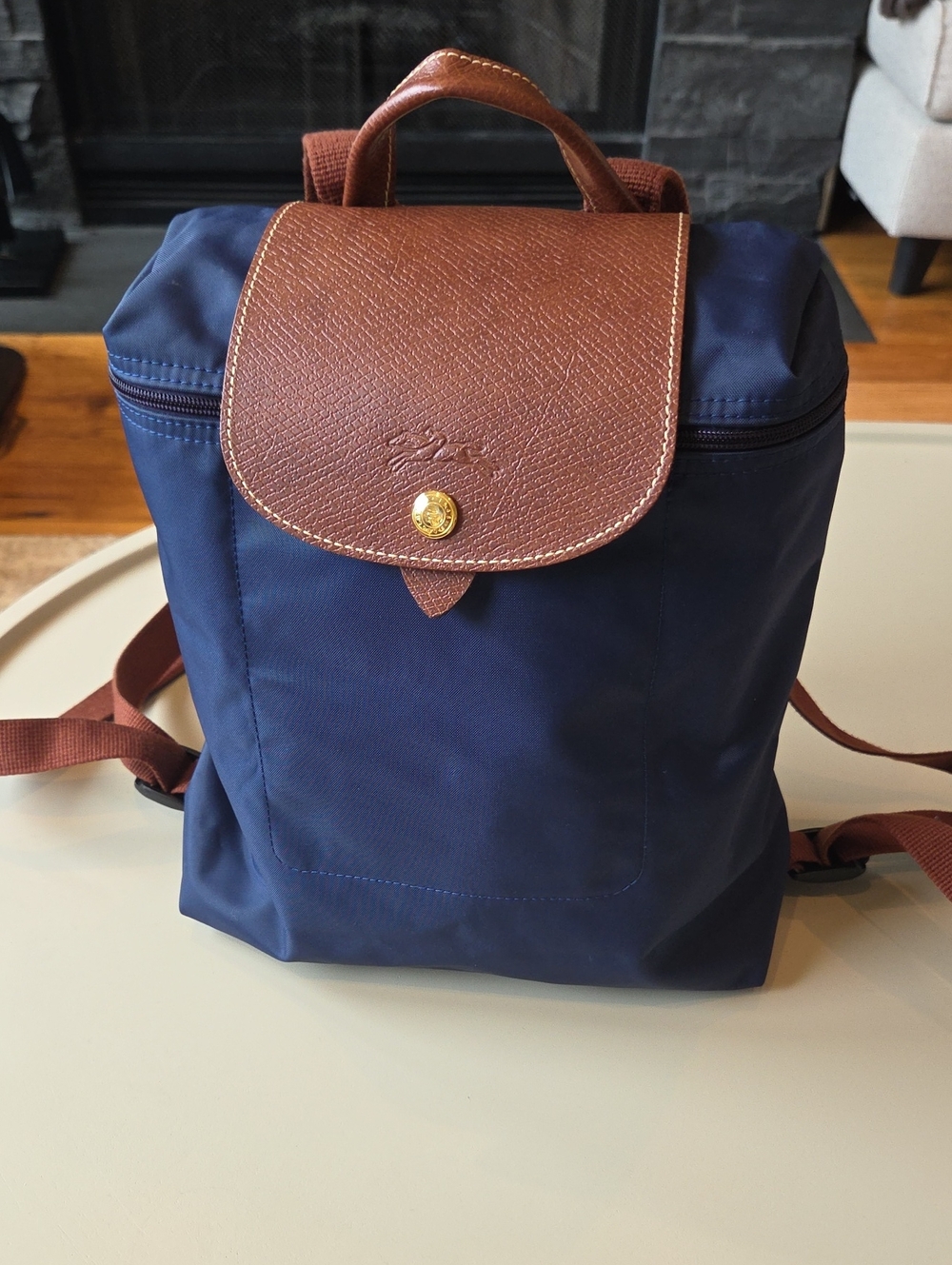Navy Blue 'Longchamp' Le Pliage